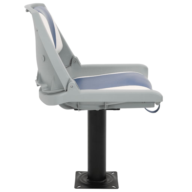 2-tlg. Bootssitz-Set Klappbar Blau und Weiß 48x51x41 cm