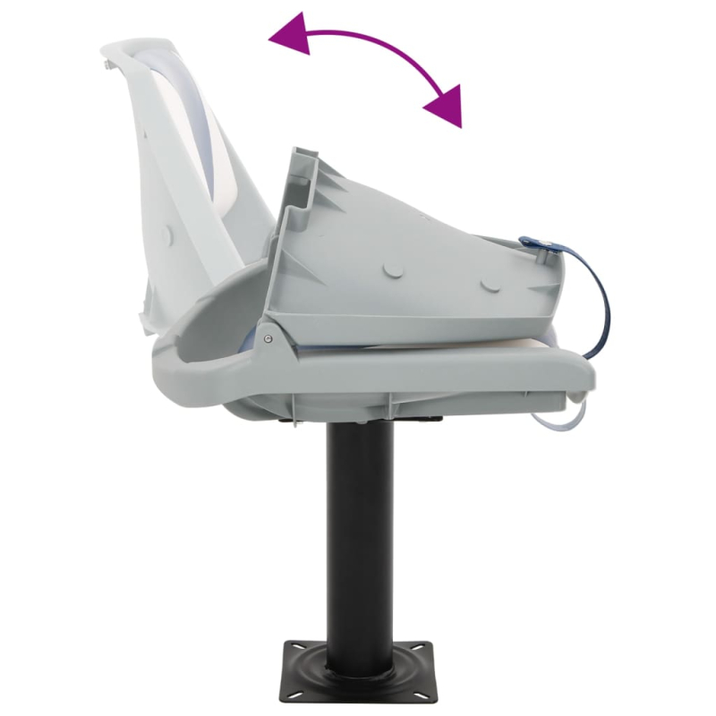 2-tlg. Bootssitz-Set Klappbar Blau und Weiß 48x51x41 cm