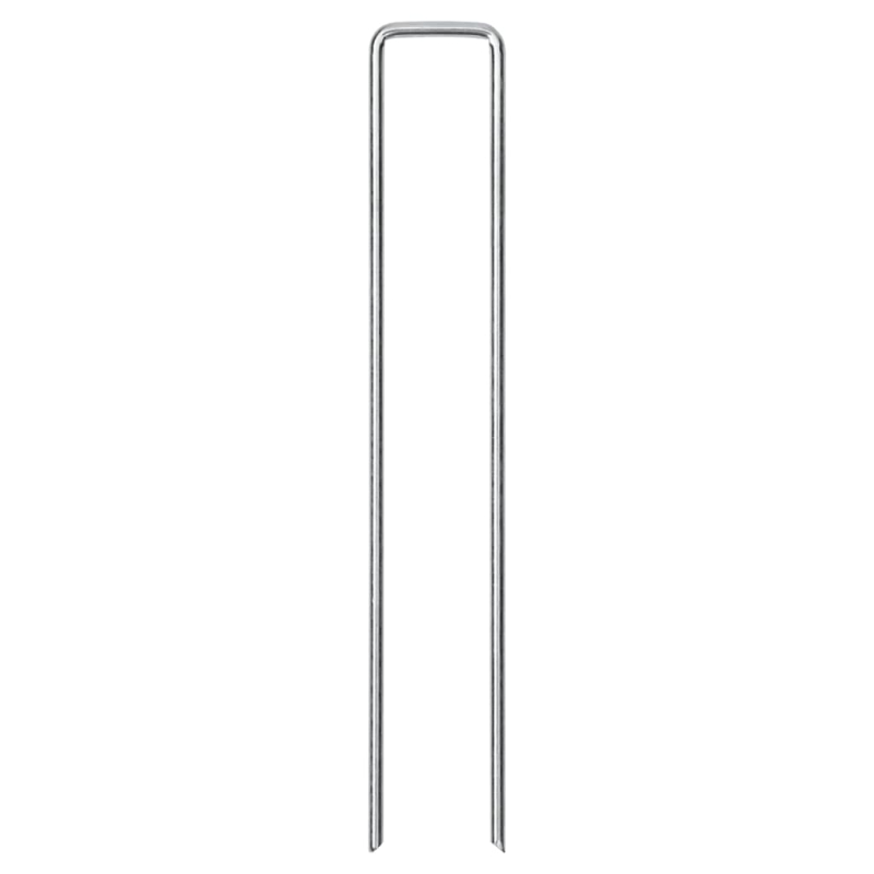 Bodenanker 50 Stk. U-Form 20x4 cm Verzinkter Stahl