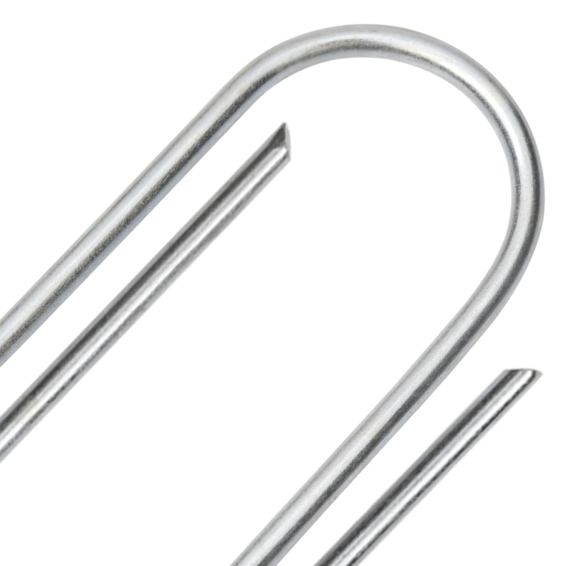 Bodenanker U-Form 25 Stk. 15x3,5 cm Verzinkter Stahl