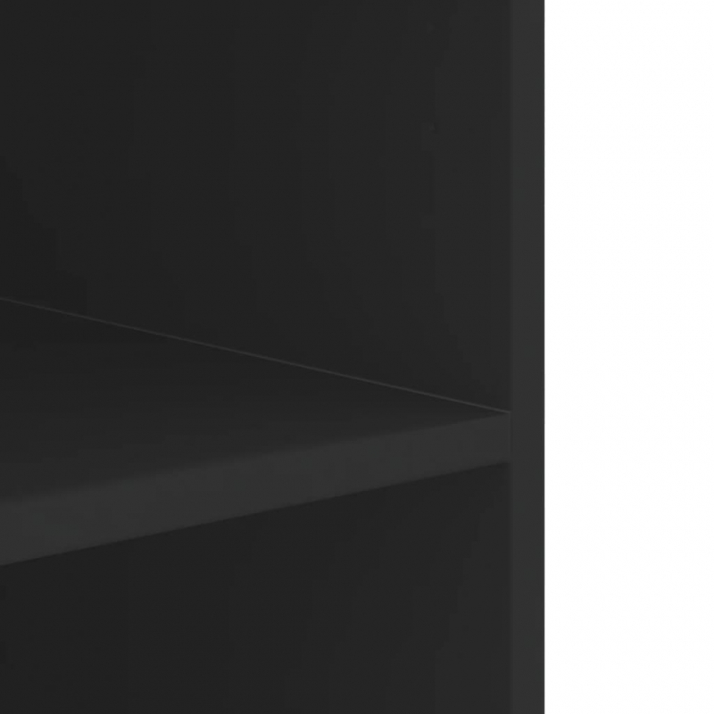 Wandregal Schwarz 75x35x60 cm Holzwerkstoff