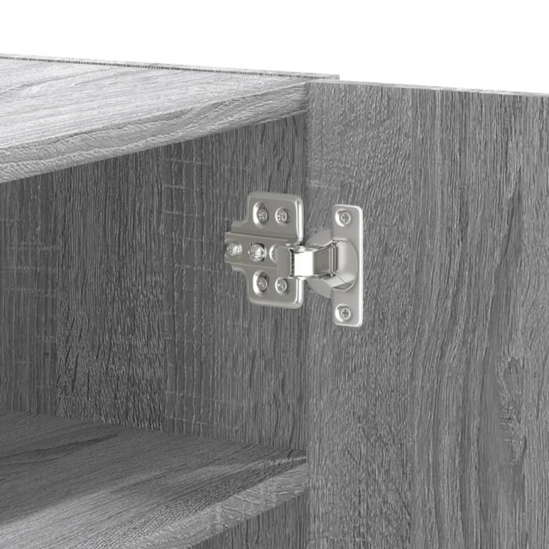 Wandregal Grau Sonoma 75x35x60 cm Holzwerkstoff