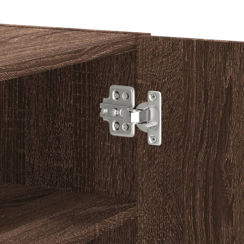 Wandregal Braun Eichen-Optik 75x35x60 cm Holzwerkstoff