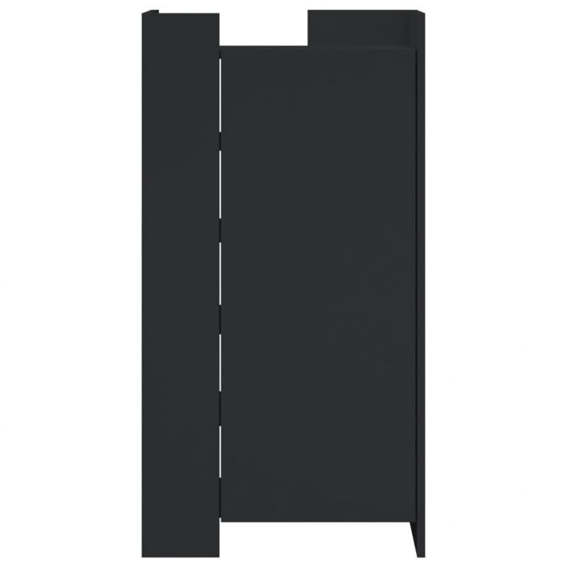 Schuhschrank Schwarz 52x37,5x100 cm Holzwerkstoff