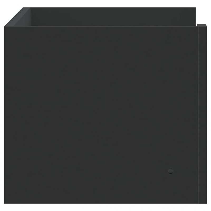 Wandregal Schwarz 70,5x35x30,5 cm Holzwerkstoff