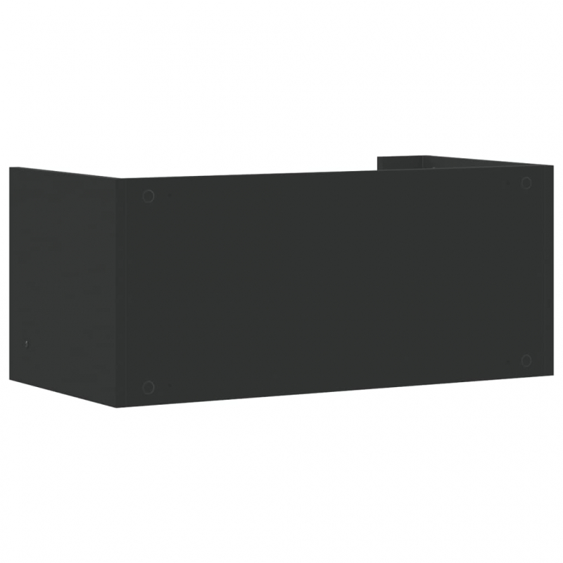 Wandregal Schwarz 70,5x35x30,5 cm Holzwerkstoff