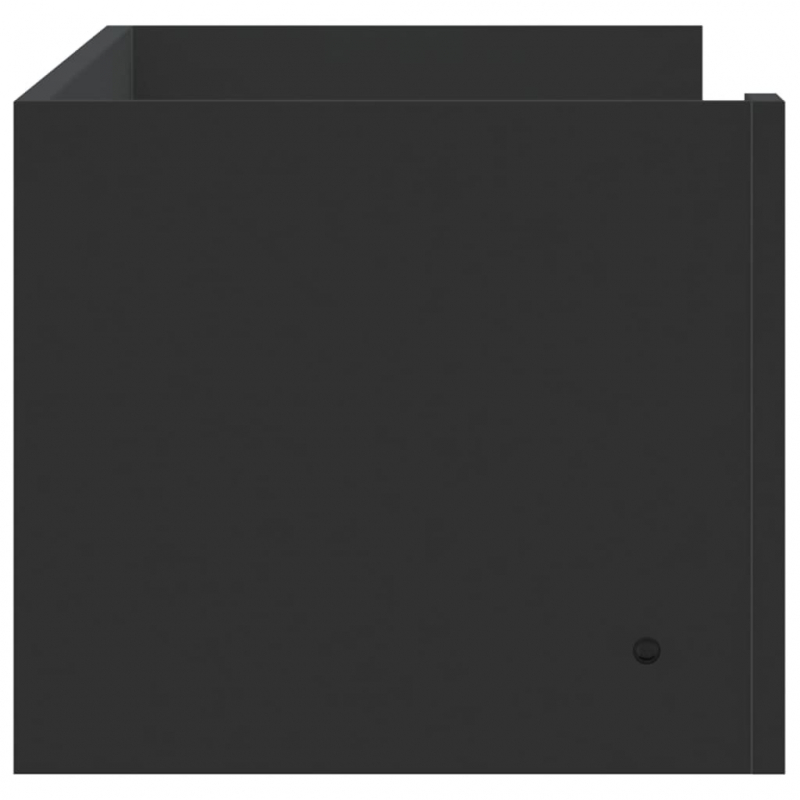 Wandregal Schwarz 100x35x30,5 cm Holzwerkstoff