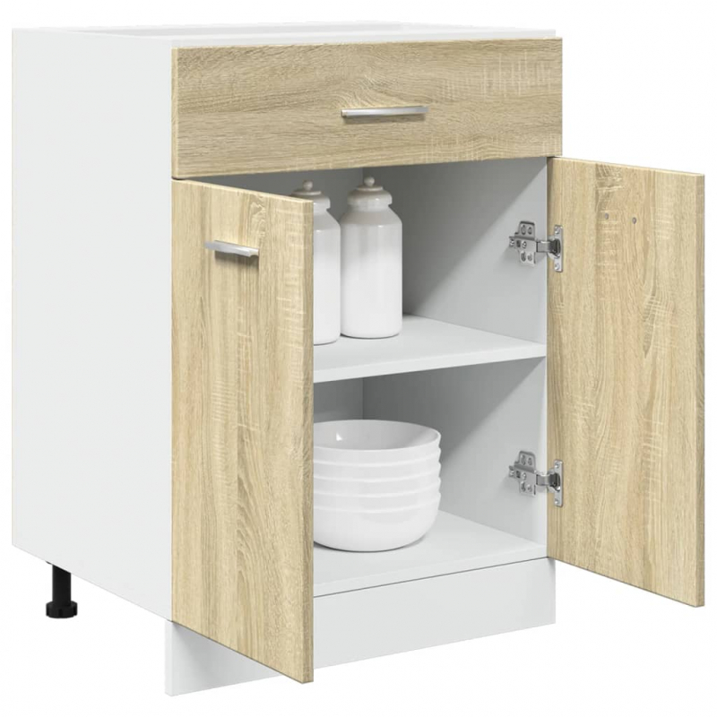 Schubunterschrank Lyon Sonoma-Eiche 60x46x81,5 cm Holzwerkstoff