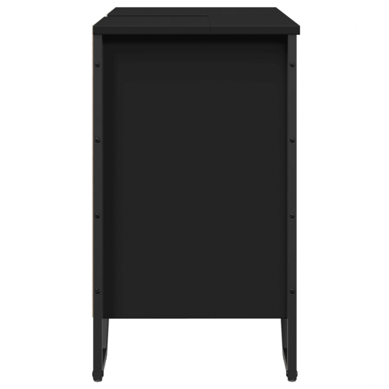 Waschbeckenunterschrank Schwarz 60x35x60 cm Holzwerkstoff