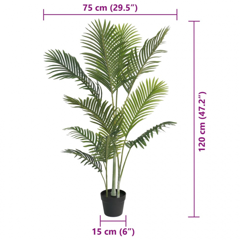 Palme Künstlich Grün 120 cm PP