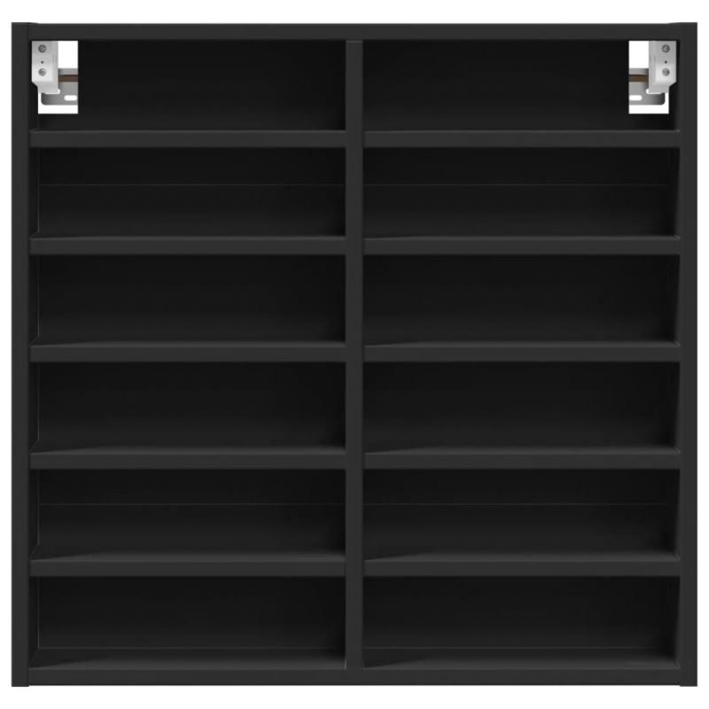 Vitrinenschrank Schwarz 60x8,5x58 cm Holzwerkstoff