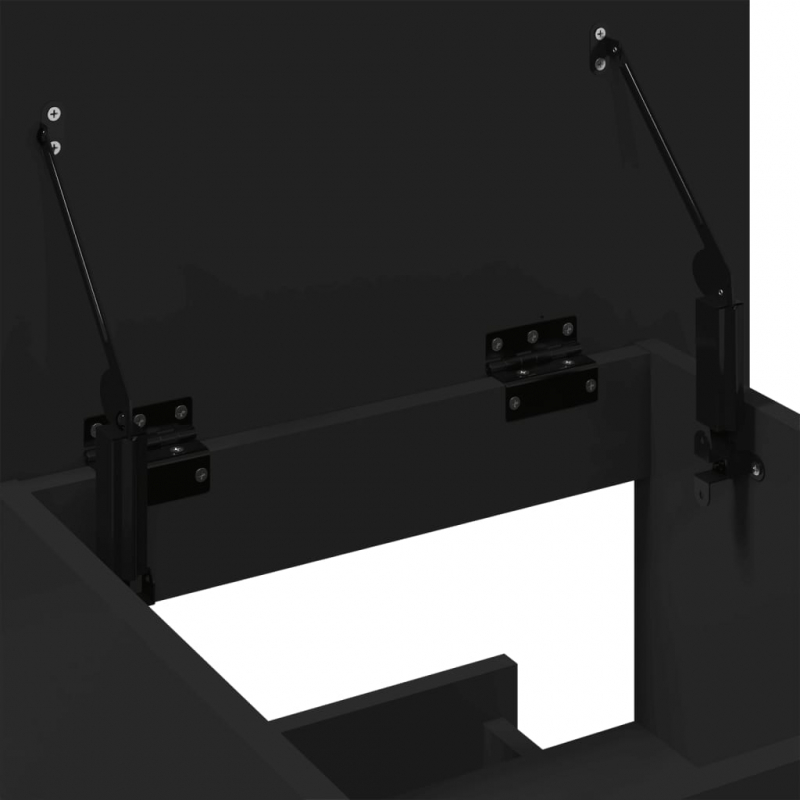 Rednerpult mit Rollen & Schublade Schwarz 55x55x107 cm