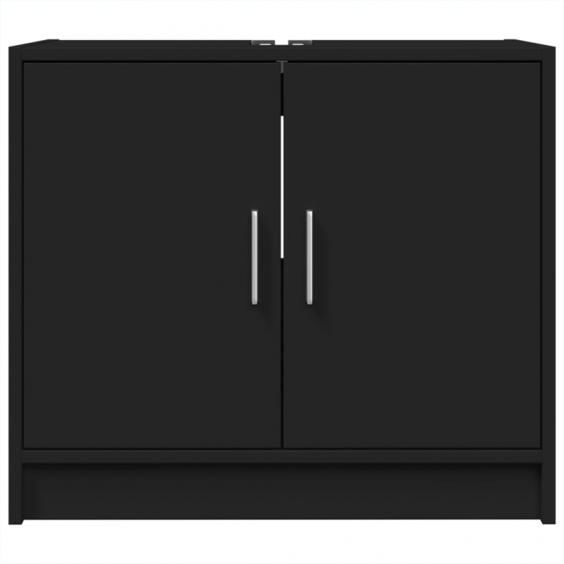 Waschbeckenunterschrank Schwarz 63x29x55 cm Holzwerkstoff