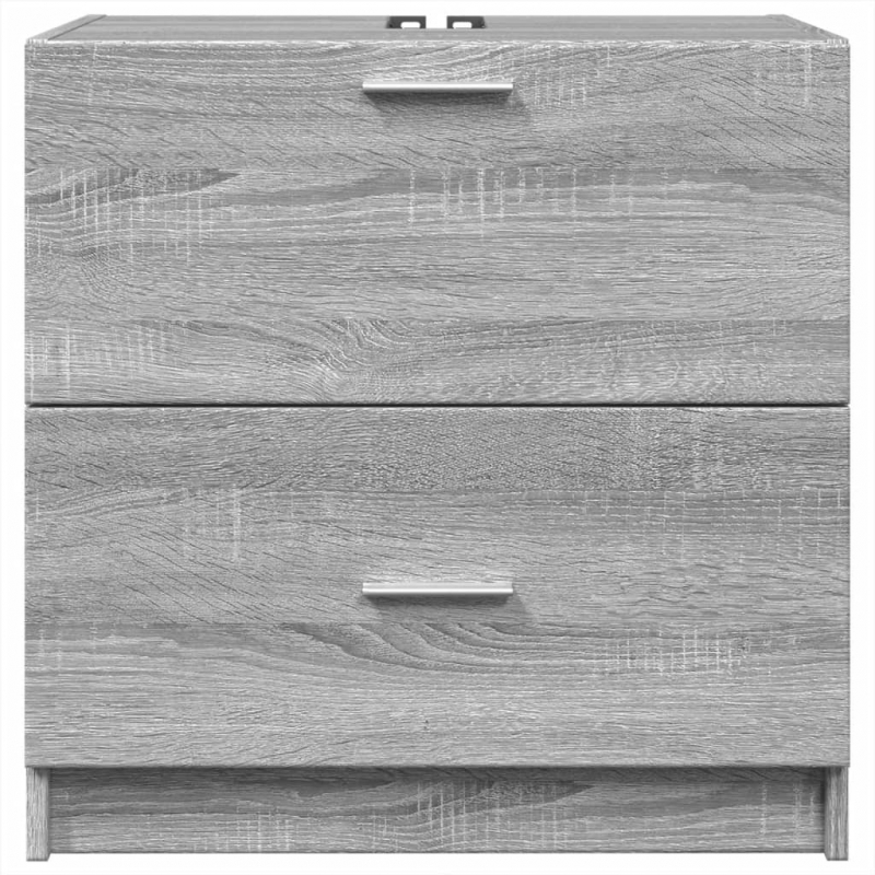 Waschbeckenunterschrank Grau Sonoma 59x37x59 cm Holzwerkstoff
