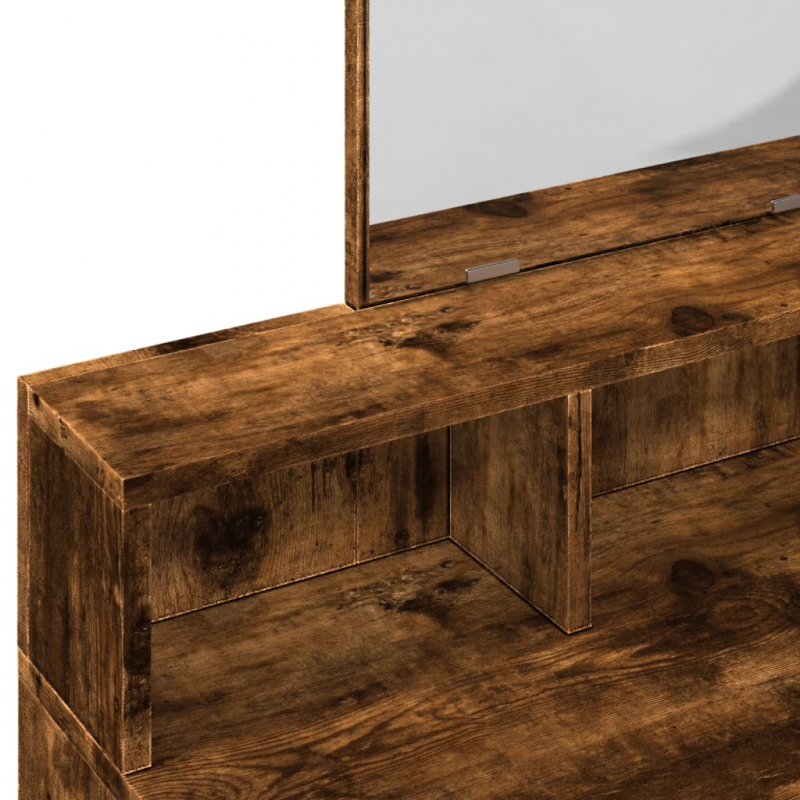 Schminktisch mit Spiegel Räuchereiche 80x41x144,5 cm