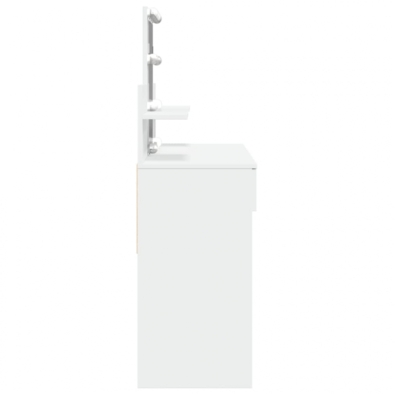 Schminktisch mit LED-Beleuchtung Weiß 100x40x130 cm