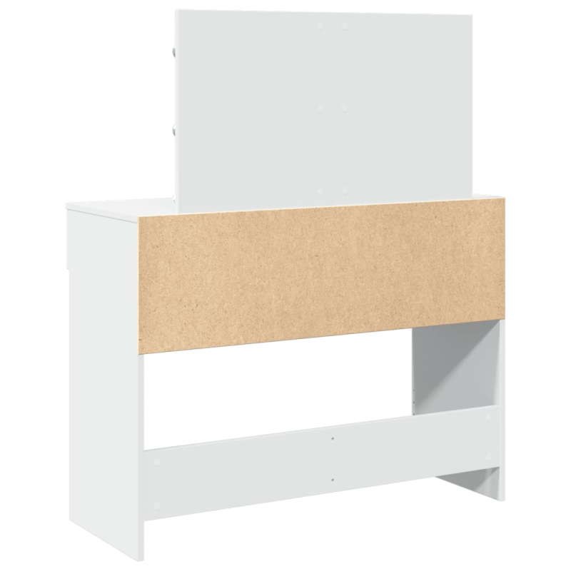 Schminktisch mit LED-Beleuchtung Weiß 100x40x120 cm