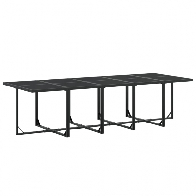 11-tlg. Garten-Essgruppe Schwarz Textilene