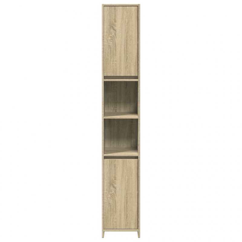 Badezimmerschrank Sonoma-Eiche 30x30x183,5 cm Holzwerkstoff