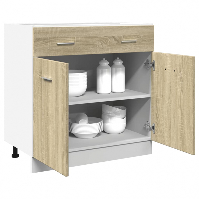 Schubunterschrank Lyon Sonoma-Eiche 80x46x81,5 cm Holzwerkstoff