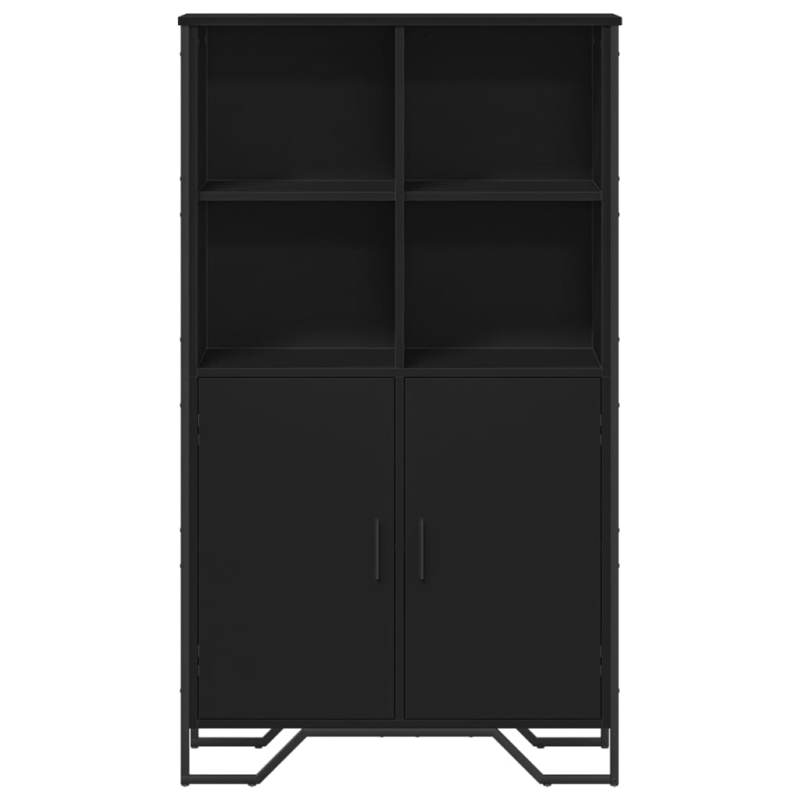 Highboard Schwarz 79,5x35,5x137,5 cm Holzwerkstoff