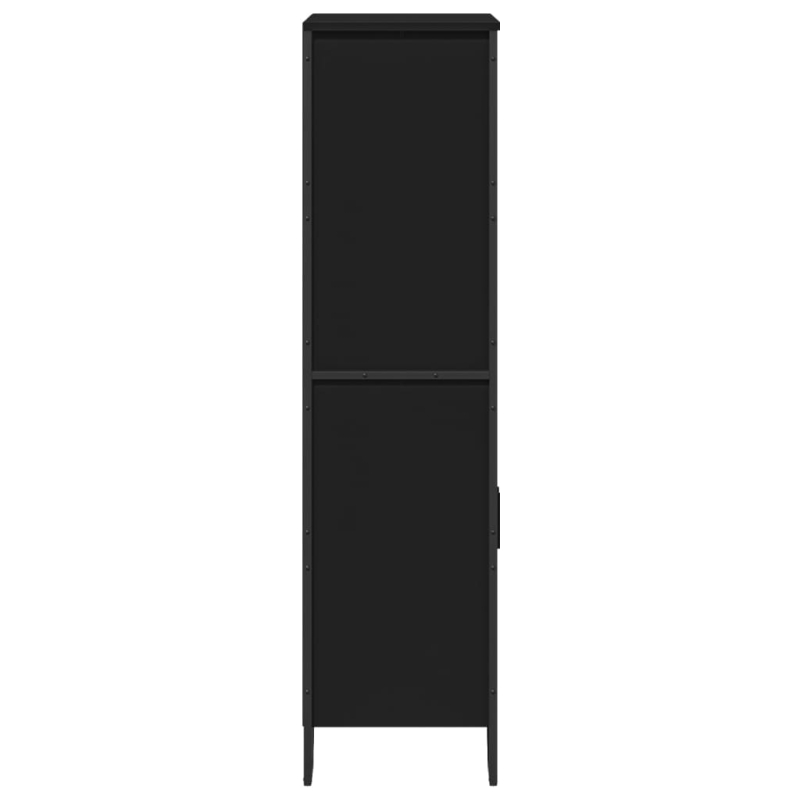 Highboard Schwarz 79,5x35,5x137,5 cm Holzwerkstoff