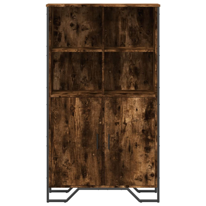 Highboard Räuchereiche 79,5x35,5x137,5 cm Holzwerkstoff