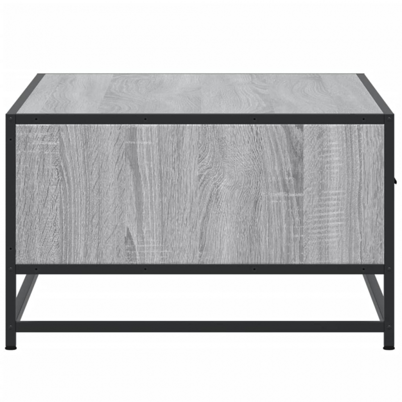 Couchtisch Grau Sonoma 90x57x35 cm Holzwerkstoff und Metall