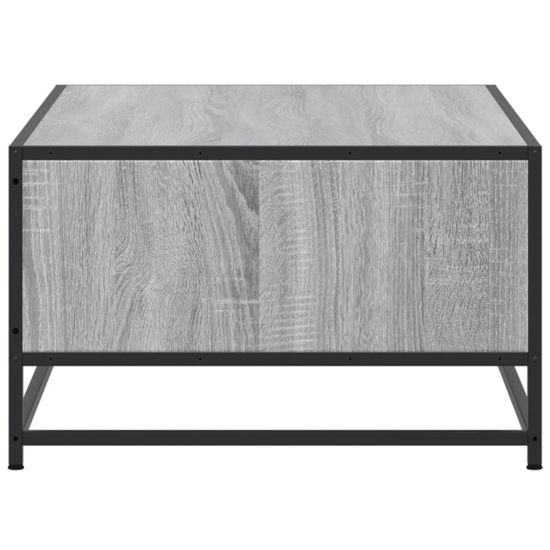 Couchtisch Grau Sonoma 100x57x35 cm Holzwerkstoff und Metall