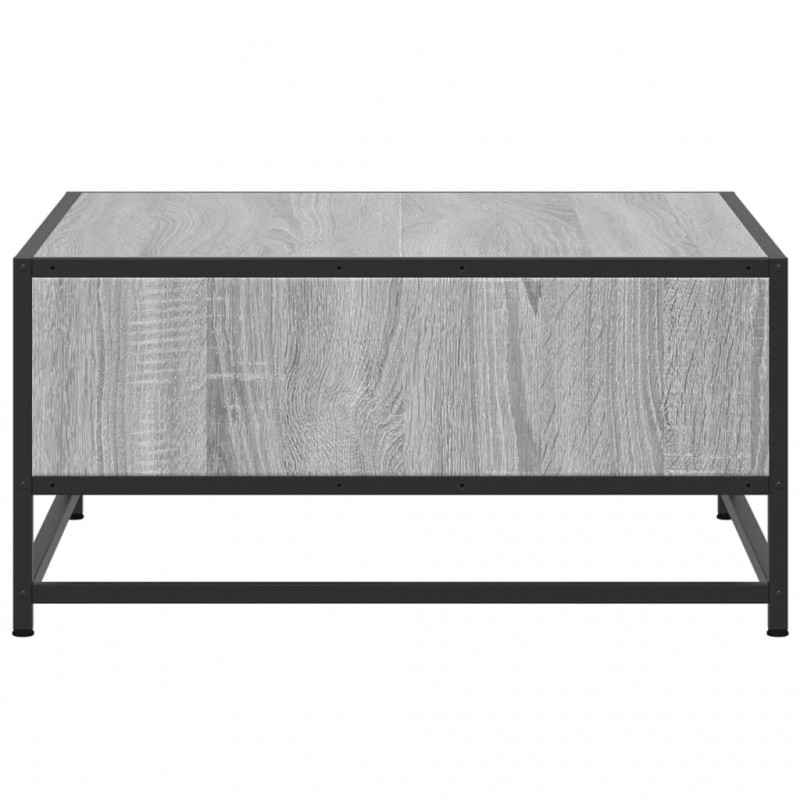 Couchtisch Grau Sonoma 60,5x60,5x30 cm Holzwerkstoff und Metall