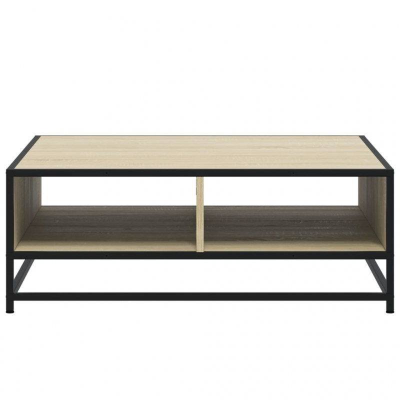 Couchtisch Sonoma-Eiche 80x80x30 cm Holzwerkstoff und Metall