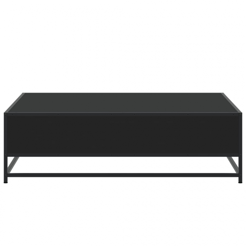 Couchtisch Schwarz 100x100x30 cm Holzwerkstoff und Metall