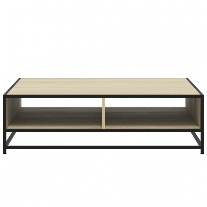 Couchtisch Sonoma-Eiche 100x100x30 cm Holzwerkstoff und Metall