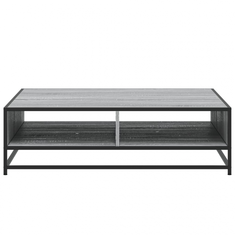 Couchtisch Grau Sonoma 100x100x30 cm Holzwerkstoff und Metall