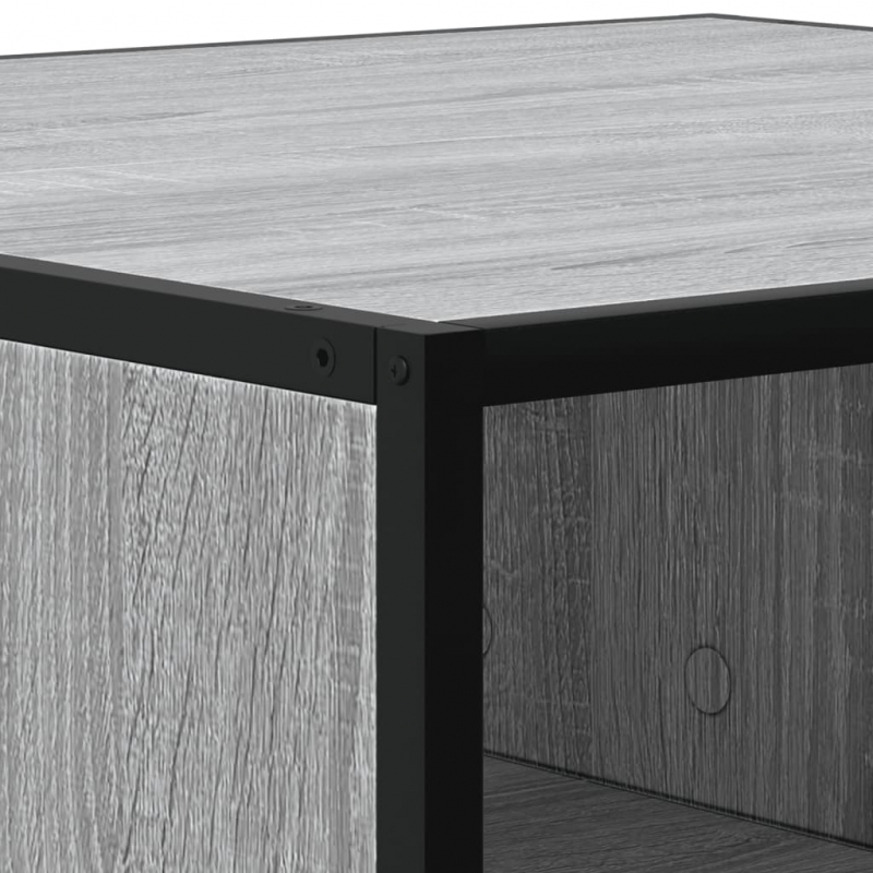 Couchtisch Grau Sonoma 100x100x30 cm Holzwerkstoff und Metall