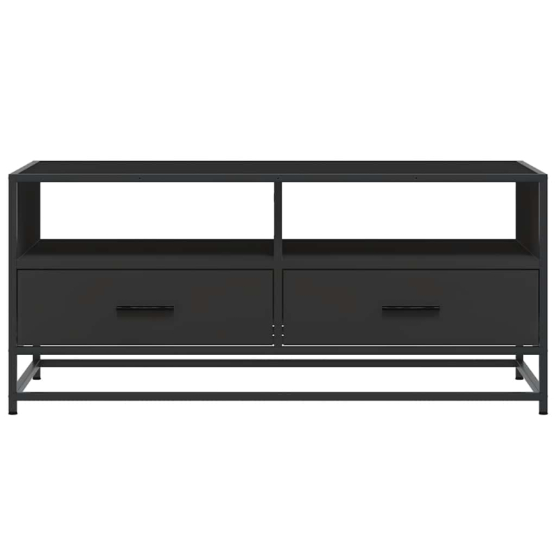 Couchtisch Schwarz 100x50x45 cm Holzwerkstoff und Metall