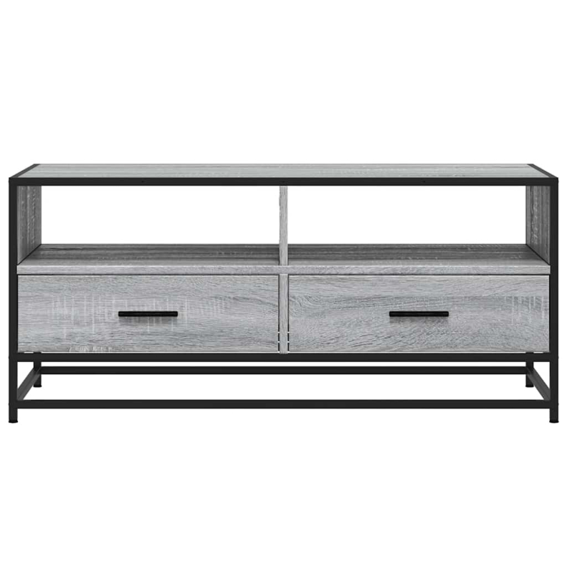 Couchtisch Grau Sonoma 100x50x45 cm Holzwerkstoff und Metall