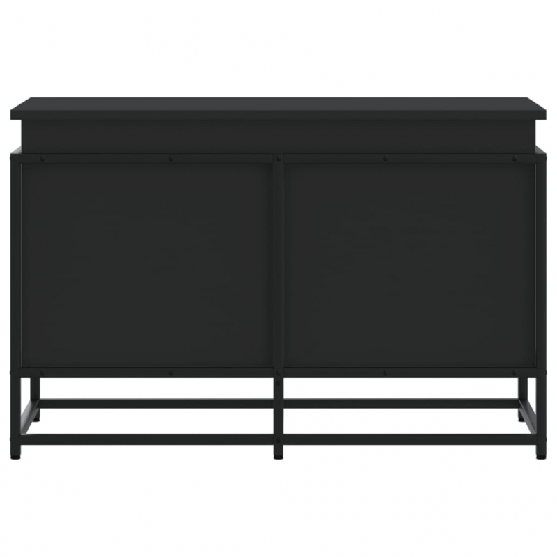 Aufbewahrungsbox mit Deckel Schwarz 80x40x51,5 cm Holzwerkstoff