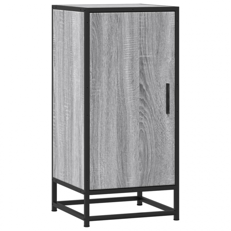 Sideboard Grau Sonoma 35,5x35x76 cm Holzwerkstoff und Metall