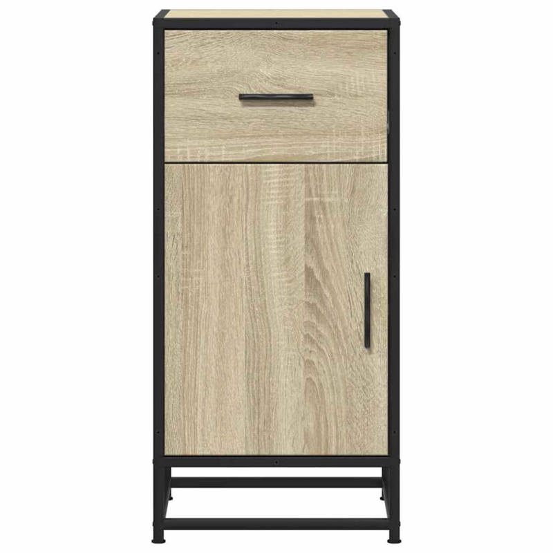 Sideboard Sonoma-Eiche 35,5x35x76 cm Holzwerkstoff und Metall