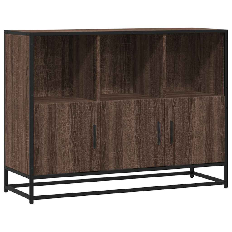 Sideboard Braun Eichen-Optik 100x35x76 cm Holzwerkstoff