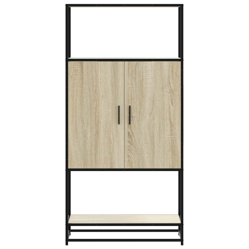 Highboard Sonoma-Eiche 68x35x139 cm Holzwerkstoff und Metall