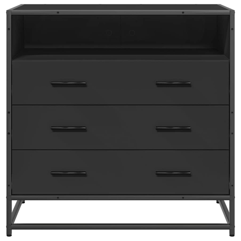 Schubladenschrank Schwarz 70x41x70 cm Holzwerkstoff