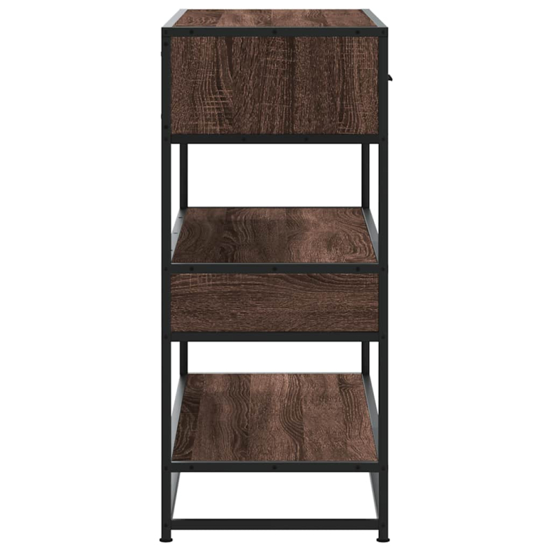 Konsolentisch Braun Eichen-Optik 90x35x80 cm Holzwerkstoff