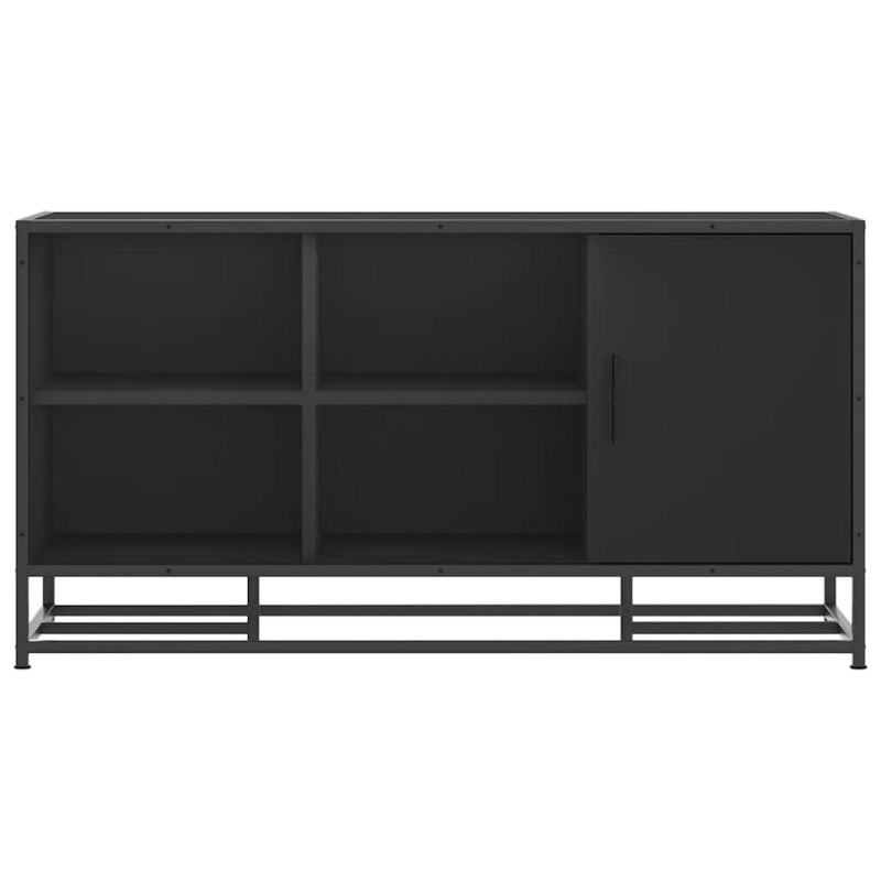 Schuhbank Schwarz 100x40x53,5 cm Holzwerkstoff und Metall