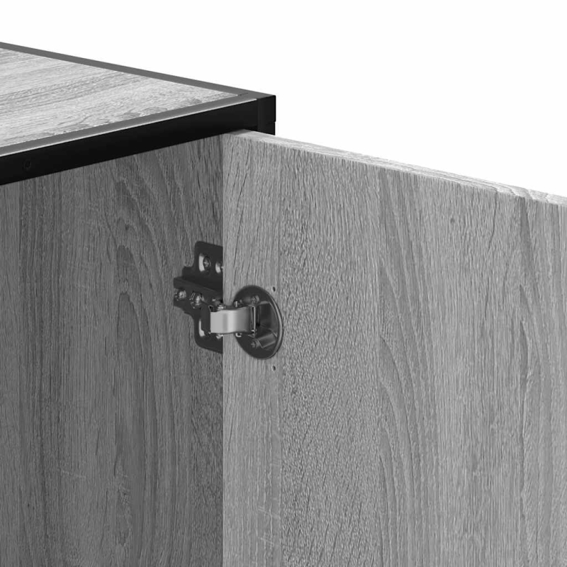 Schuhbank Grau Sonoma 100x40x53,5 cm Holzwerkstoff und Metall