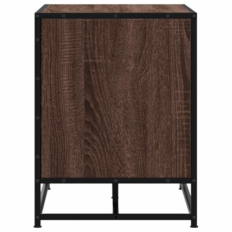 Schuhbank Braun Eichen-Optik 80x40x53,5 cm Holzwerkstoff Metall