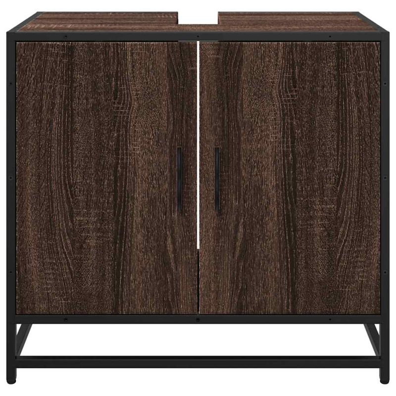 Waschbeckenunterschrank Braun Eichen-Optik 65x33x60 cm