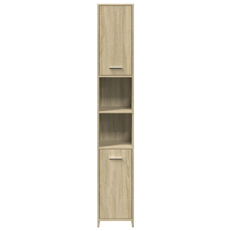 Badezimmerschrank Sonoma-Eiche 30x30x183,5 cm Holzwerkstoff