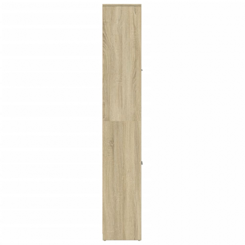 Badezimmerschrank Sonoma-Eiche 30x30x183,5 cm Holzwerkstoff